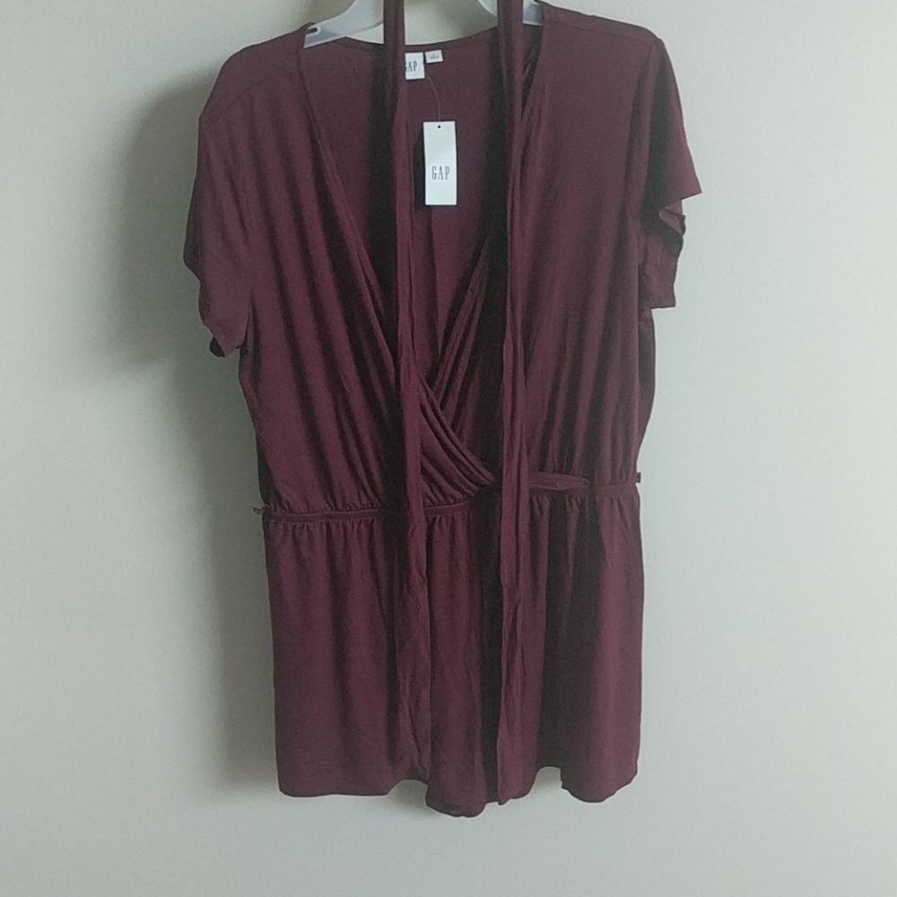 Gap burgundy/wine colored shorts romper large